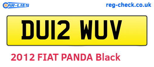 DU12WUV are the vehicle registration plates.