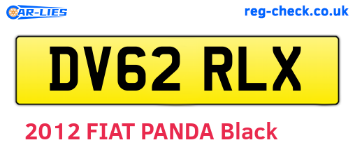 DV62RLX are the vehicle registration plates.