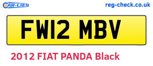 FW12MBV are the vehicle registration plates.