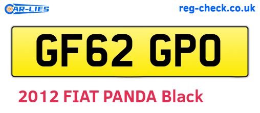 GF62GPO are the vehicle registration plates.