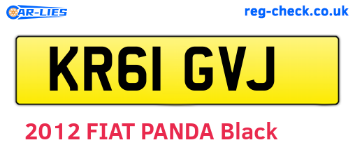 KR61GVJ are the vehicle registration plates.