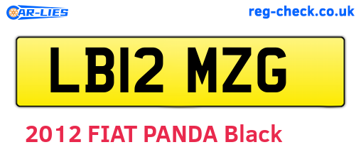 LB12MZG are the vehicle registration plates.