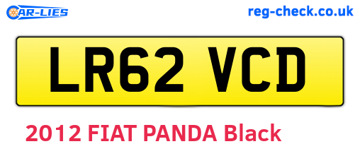 LR62VCD are the vehicle registration plates.