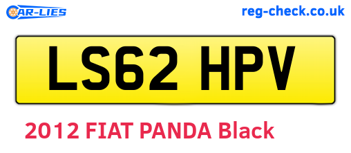 LS62HPV are the vehicle registration plates.