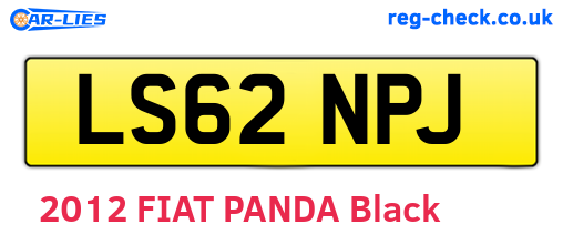 LS62NPJ are the vehicle registration plates.
