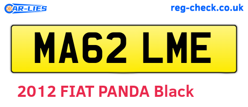 MA62LME are the vehicle registration plates.