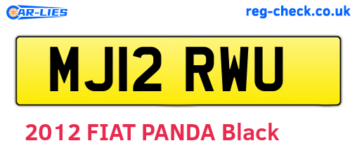 MJ12RWU are the vehicle registration plates.