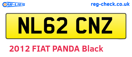 NL62CNZ are the vehicle registration plates.