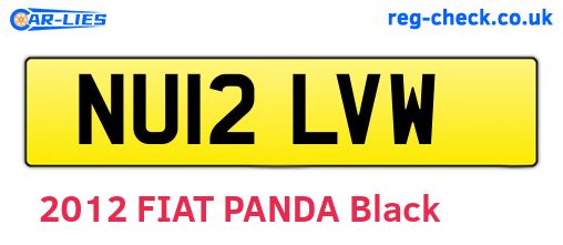 NU12LVW are the vehicle registration plates.