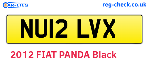 NU12LVX are the vehicle registration plates.