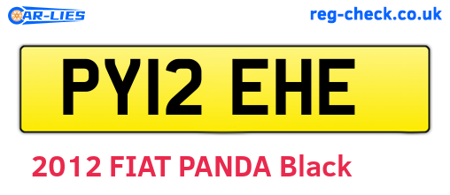 PY12EHE are the vehicle registration plates.