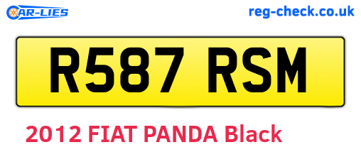 R587RSM are the vehicle registration plates.