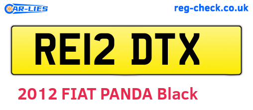 RE12DTX are the vehicle registration plates.