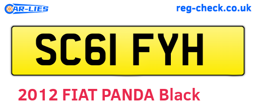 SC61FYH are the vehicle registration plates.