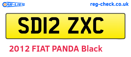 SD12ZXC are the vehicle registration plates.