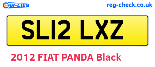 SL12LXZ are the vehicle registration plates.