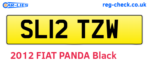 SL12TZW are the vehicle registration plates.