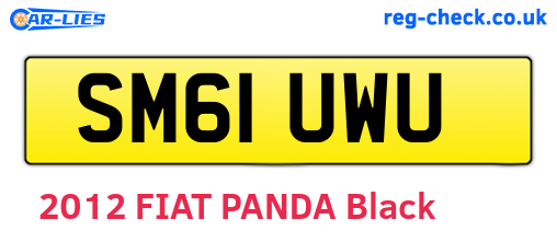 SM61UWU are the vehicle registration plates.