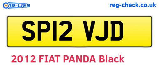 SP12VJD are the vehicle registration plates.