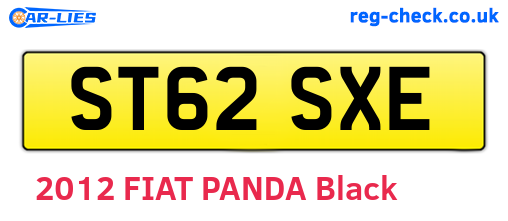 ST62SXE are the vehicle registration plates.