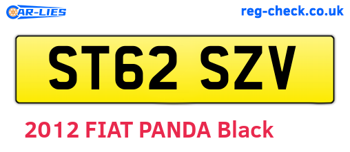 ST62SZV are the vehicle registration plates.