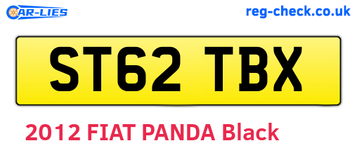 ST62TBX are the vehicle registration plates.