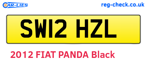 SW12HZL are the vehicle registration plates.