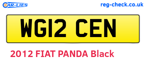 WG12CEN are the vehicle registration plates.