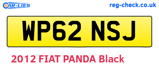 WP62NSJ are the vehicle registration plates.