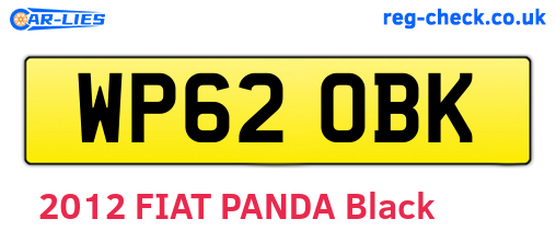 WP62OBK are the vehicle registration plates.
