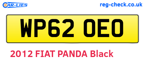 WP62OEO are the vehicle registration plates.