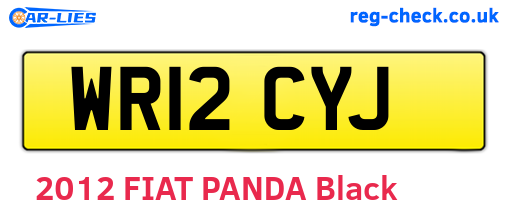 WR12CYJ are the vehicle registration plates.