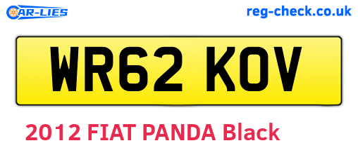 WR62KOV are the vehicle registration plates.