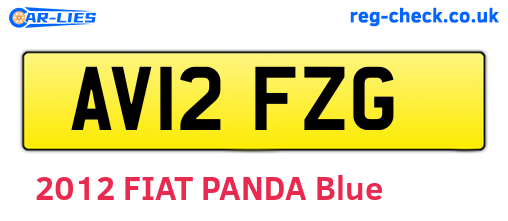 AV12FZG are the vehicle registration plates.
