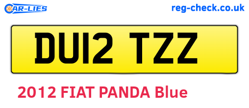 DU12TZZ are the vehicle registration plates.