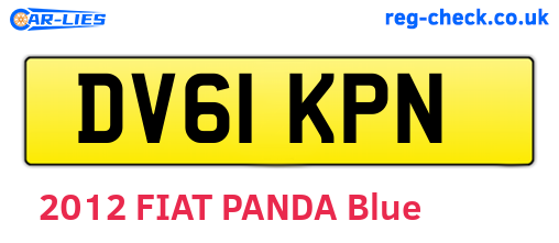 DV61KPN are the vehicle registration plates.