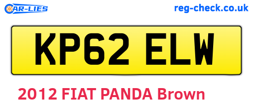 KP62ELW are the vehicle registration plates.