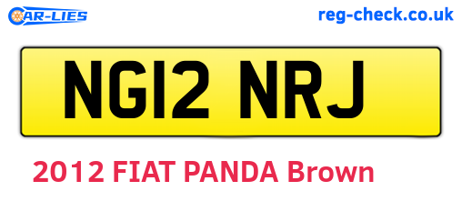 NG12NRJ are the vehicle registration plates.