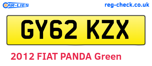 GY62KZX are the vehicle registration plates.