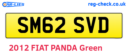 SM62SVD are the vehicle registration plates.