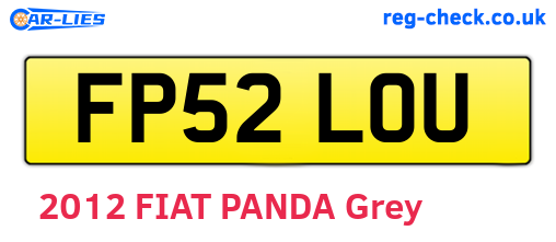 FP52LOU are the vehicle registration plates.