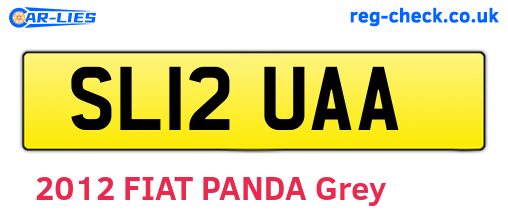 SL12UAA are the vehicle registration plates.