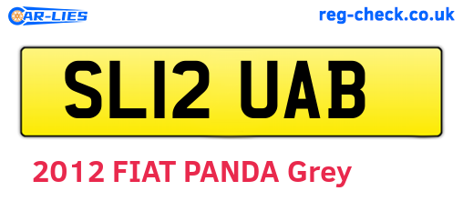 SL12UAB are the vehicle registration plates.