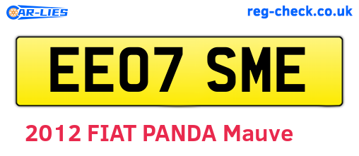 EE07SME are the vehicle registration plates.