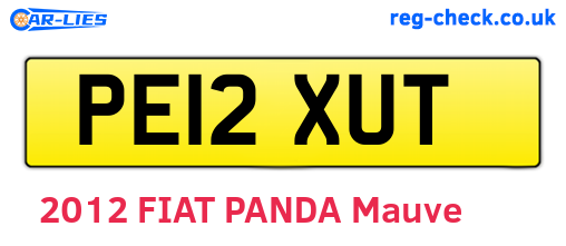 PE12XUT are the vehicle registration plates.