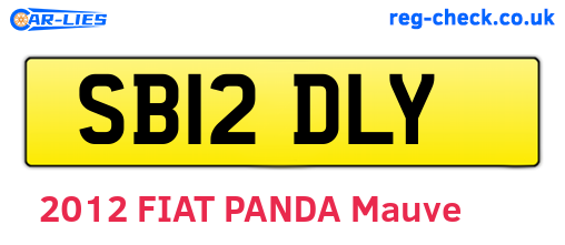 SB12DLY are the vehicle registration plates.