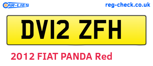 DV12ZFH are the vehicle registration plates.