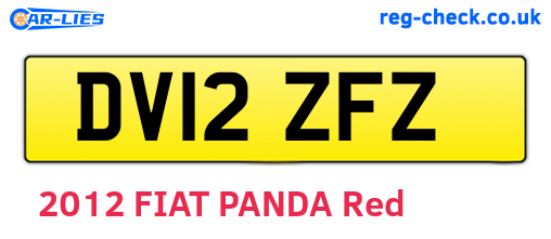 DV12ZFZ are the vehicle registration plates.