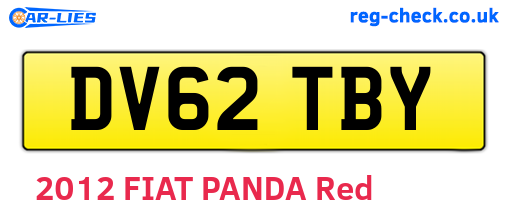 DV62TBY are the vehicle registration plates.
