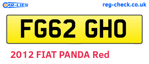 FG62GHO are the vehicle registration plates.